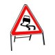 600mm Slippery Road Ahead Sign